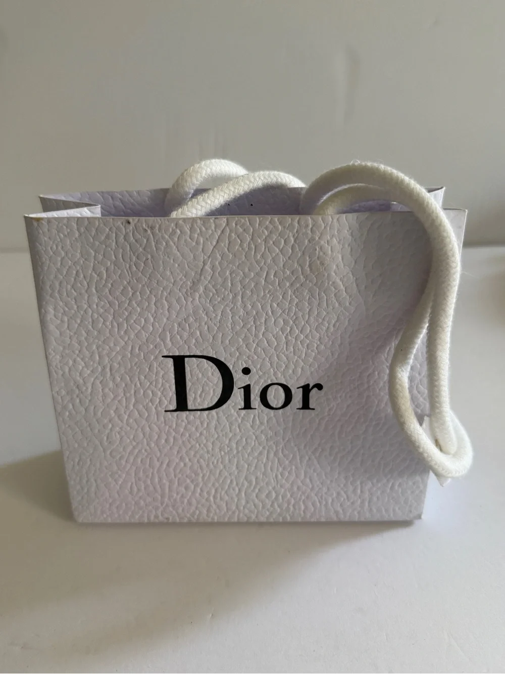 Dior White Mini Shopping Bag with Black Logo - Picture 2 of 7